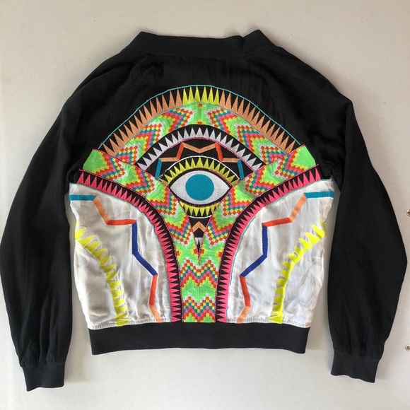 Mara Hoffman Jackets & Blazers - Mara Hoffman embroidered eye jacket xs bomber
